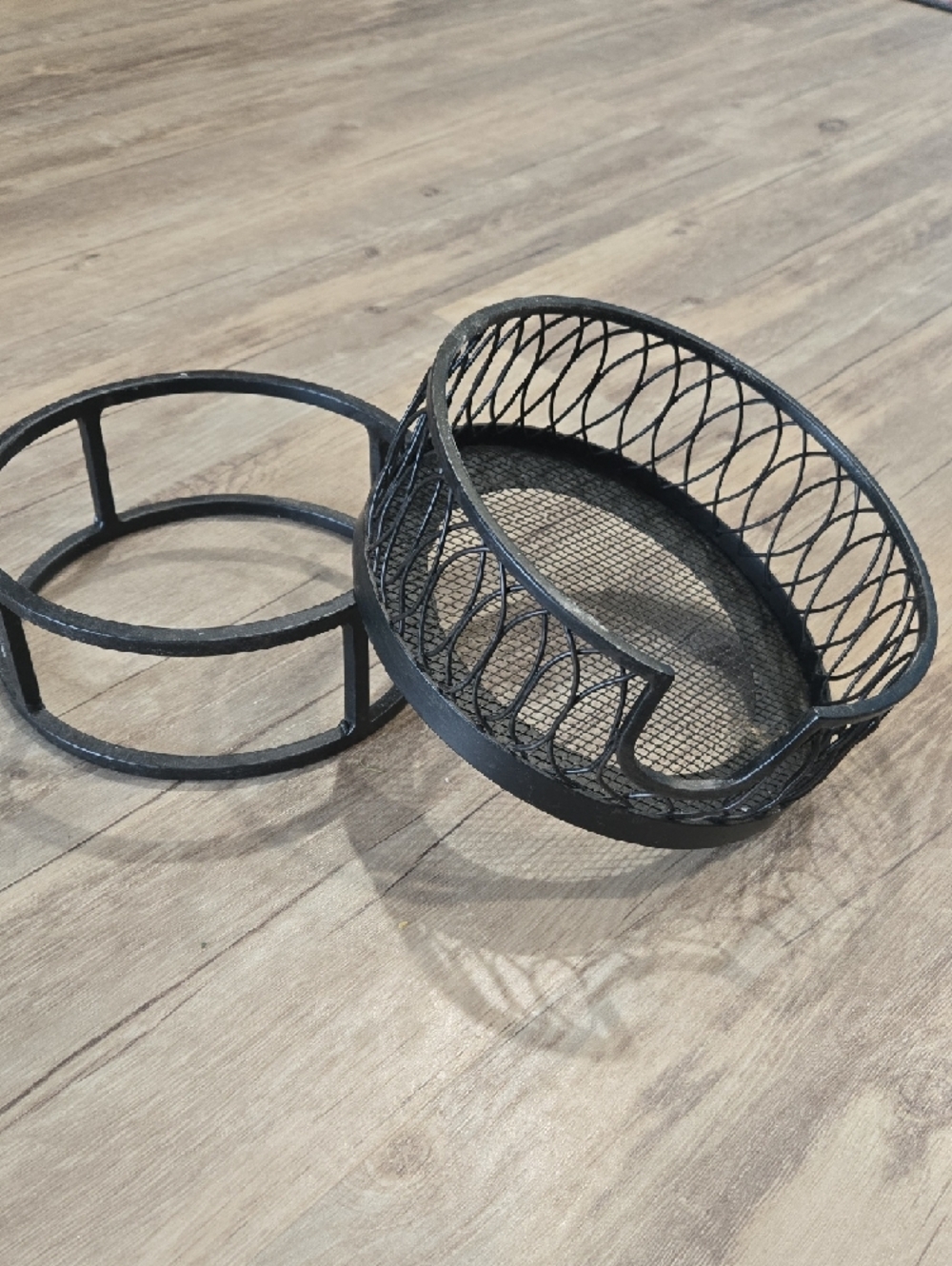 Black Metal Drink Dispenser Holder Or Plant Stand 2 Piece - Picture 2 of 2